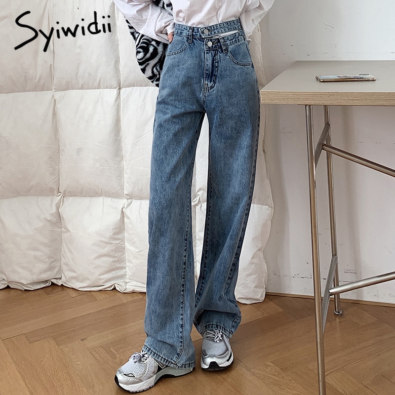 ؿ]Syiwidii High Waisted Jeans    ġ ũ  ̽ ư ü   ƮƮ ̵  2021 м